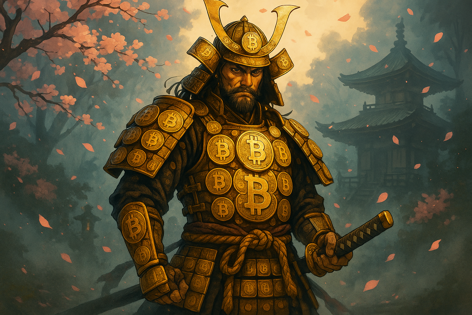 Bitcoin Samurai — crypto wall art