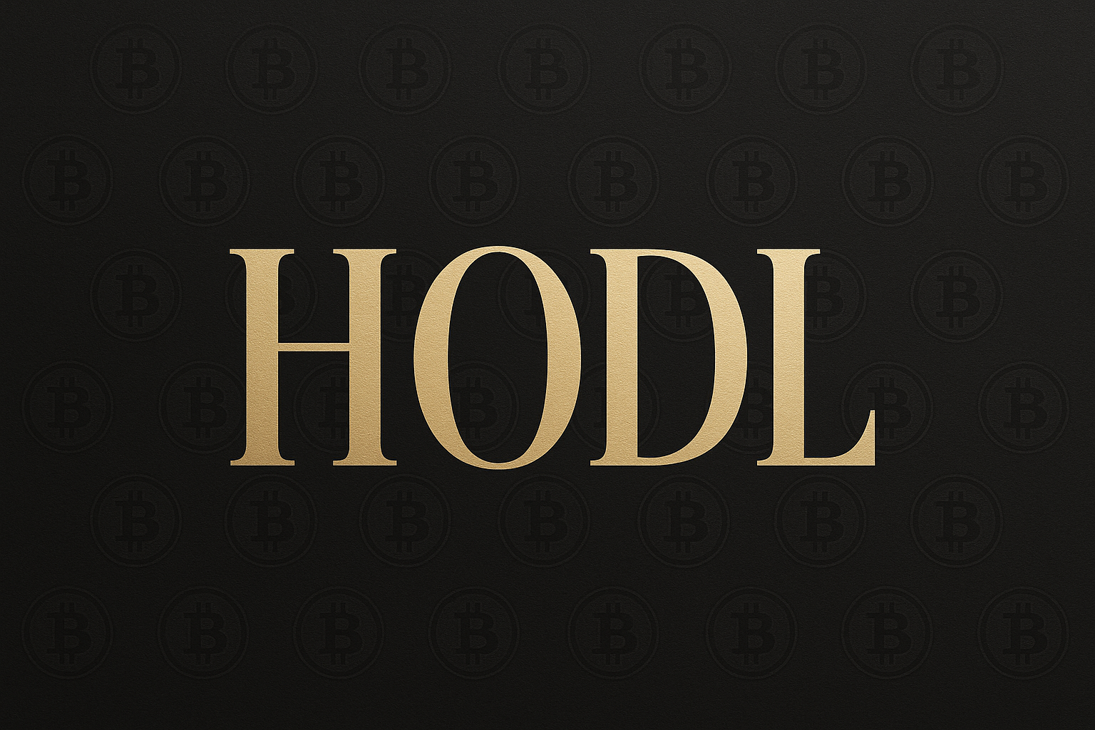 HODL Motivational Poster — Bitcoin typography art